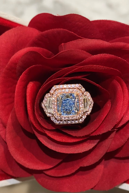 Fancy Light Blue Diamond Ring